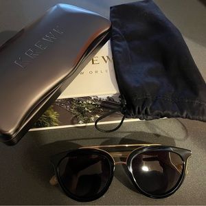 Krewe Clio Sunglasses in Black + Shadow